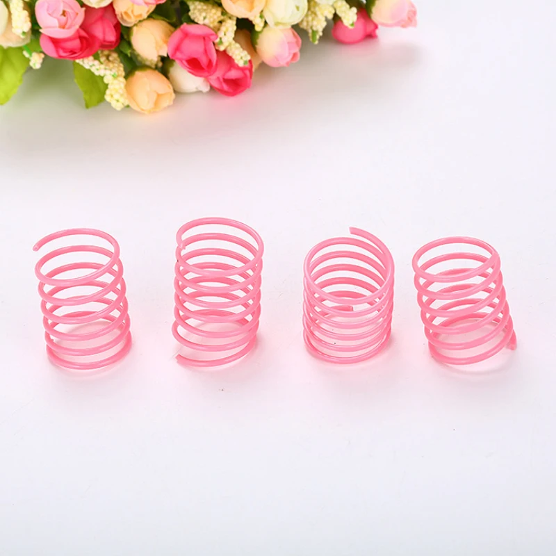 

10Pcs Plastic Colorful Springs Cat Toy Cute Cat Spring Toys Wide Durable Heavy Gauge Playing Toys For Kitten Pet Accessories Set