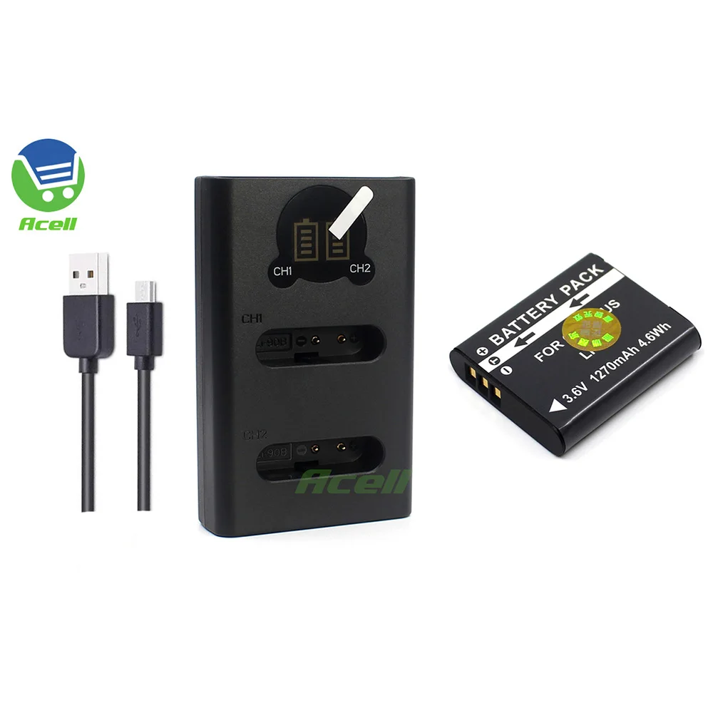 DB-110 аккумулятор + двойное зарядное устройство с ЖК-дисплеем USB для цифровой