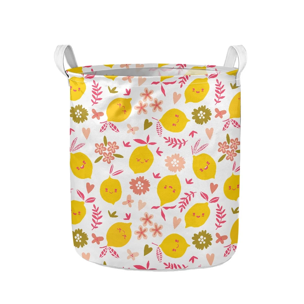 

Складная корзина для белья, органайзер для сортировки свежих лимонов, большая корзина для хранения домашних игрушек для детей