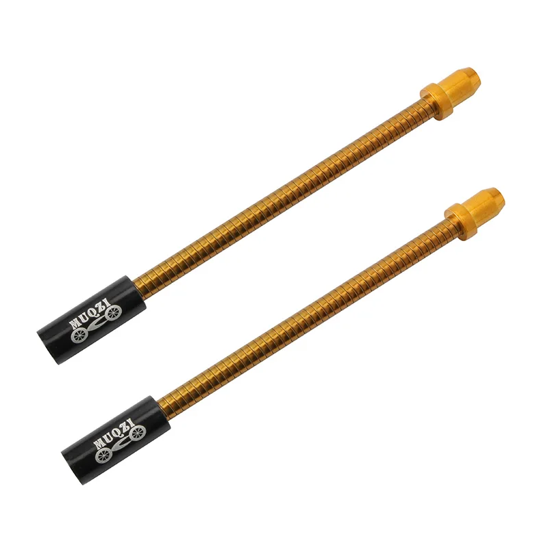 Gold 2pcs MUQZI 2 шт. складной горный и дорожный велосипед V тормоза изогнутые трубы из нержавеющей стали смазки сгибаемый пружинный велосипед - Цвет: Gold 2pcs