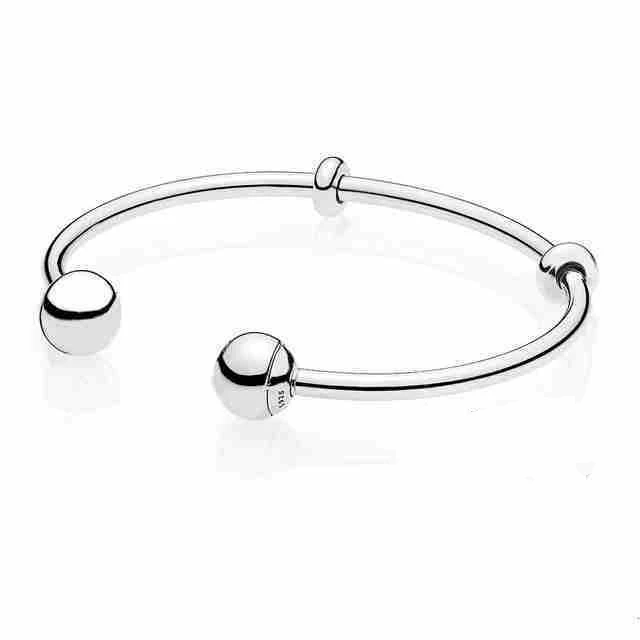 Магазин 100% стерлингового серебра 925 пробы моменты открыть bangle�ps конец Этот