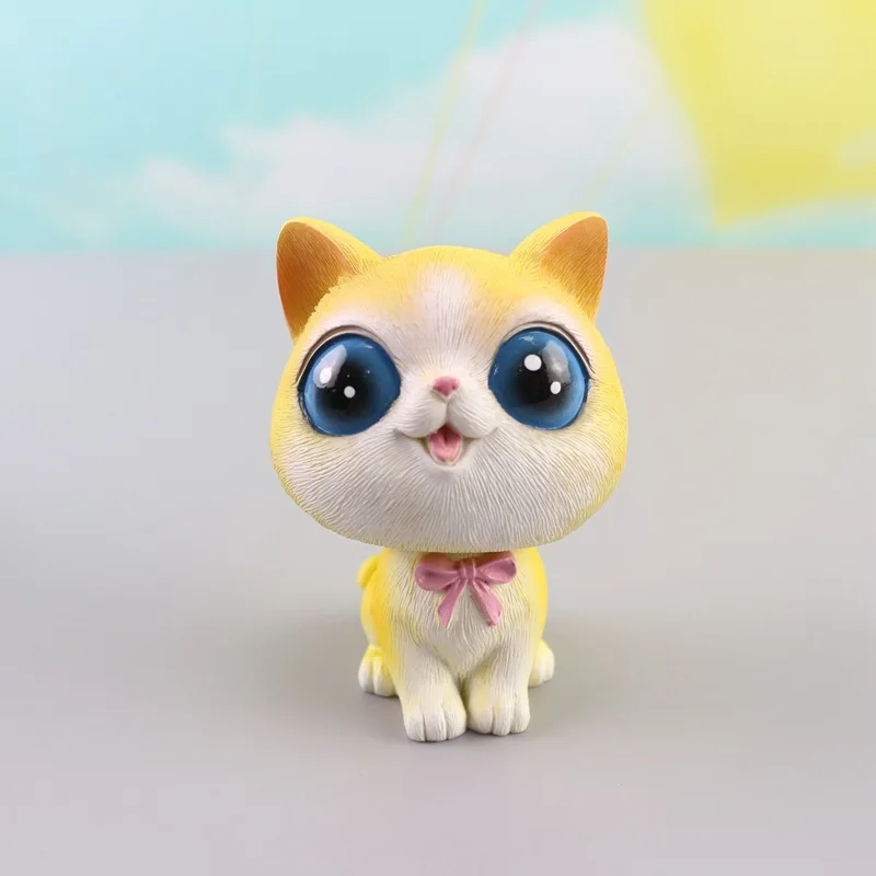 1 шт. Kawaii большой глаз кошка милые встряхивающие головки игрушки Автомобильные