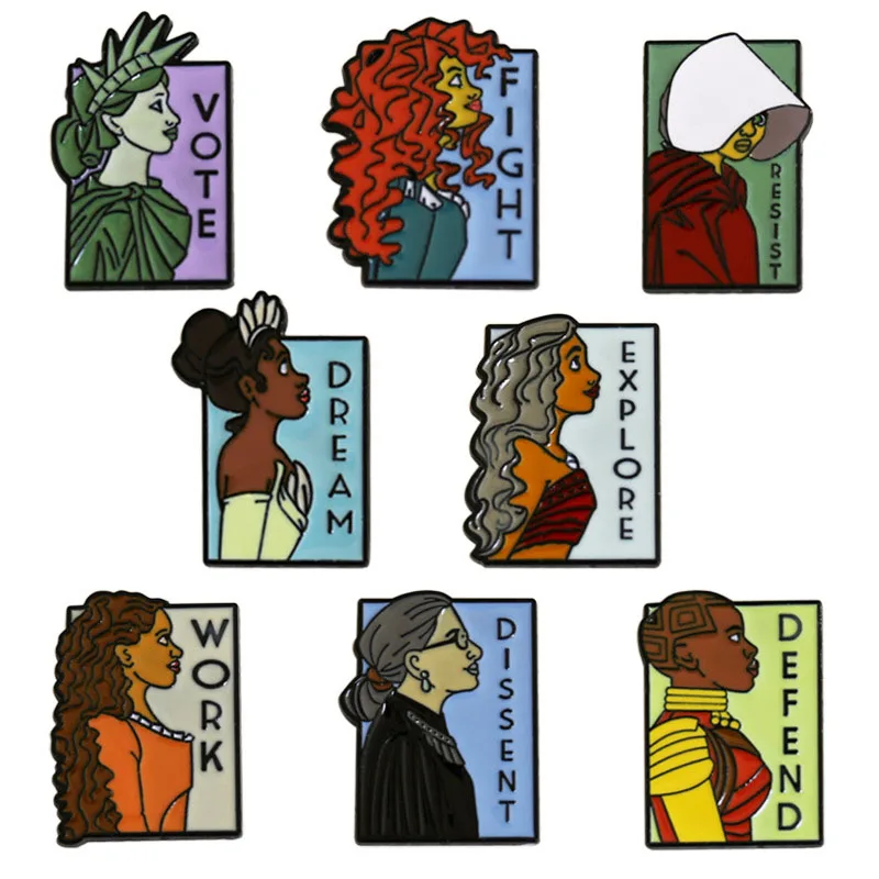 Эмалированные заколки с изображением героев мультфильмов женские броши защитой