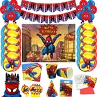 Диснеевские искусственные одноразовые столовые приборы, дизайн, бумажные конфеты для детского дня рождения, Подарочный пакет, скатерть, принадлежности