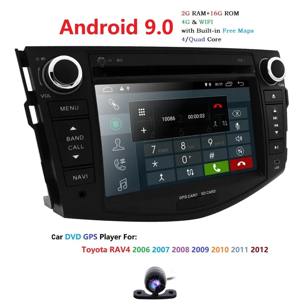 Hizpo 7 ''2Din Android 9,0 Автомобильный DVD радио плеер Мультимедиа gps навигация для Toyota rav 4 RAV4 аудио стерео RDS Wifi 4G SWC DAB