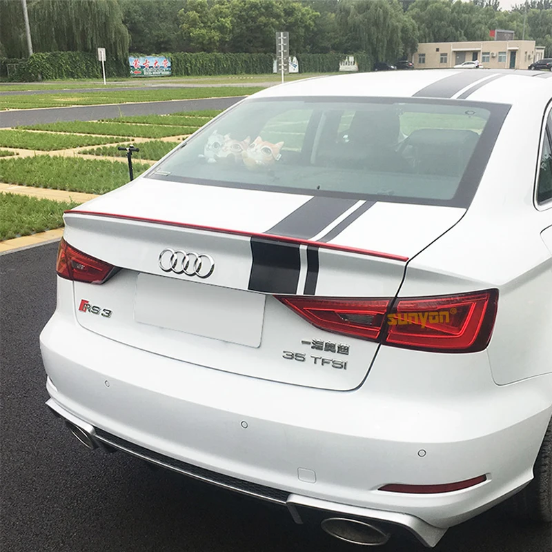 Спойлер из АБС пластика для заднего багажника с окрашенной краской подходит Audi A3