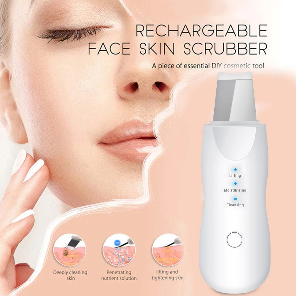 

Skin Scrubber Vibrate Deep Face Cleaning Peeling Shovel Dirt Blackhead Reduce Facial Lifting Pore Cleaner Peeling Blackhead Tool