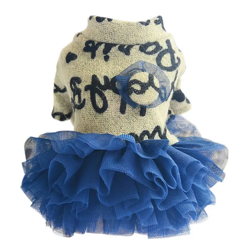 Милое кружевное Сетчатое платье-свитер с надписью для собак розовое платье