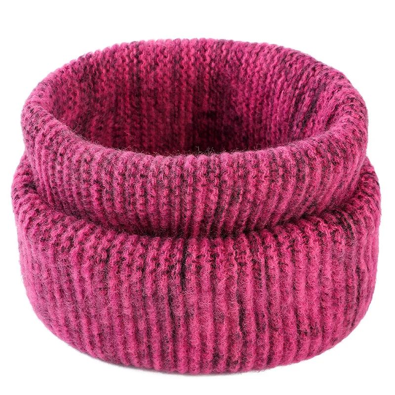 

2020 New Winter Scarf Women Men Solid Knitted Warm Scarves Loop Thick Neck Scarf Wool Soft Scarves Female