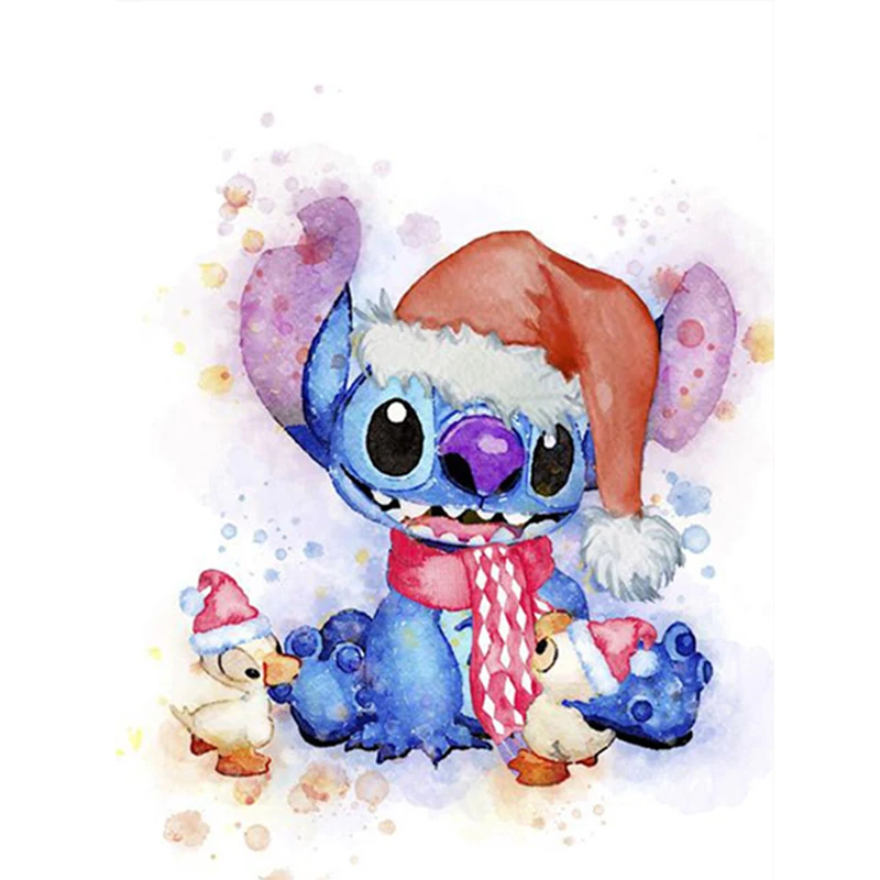 

Disney Cartoon Lilo & Stitch 5D DIY Diamond Painting full SquareRound Diamond Embroidery Cross Stitch Rhinestone Mosaic decor