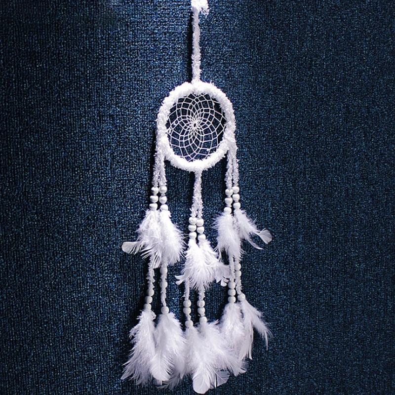 Ловец снов белый плюш подвеска автомобиль кулон одноклассник подарок свадьба XR041