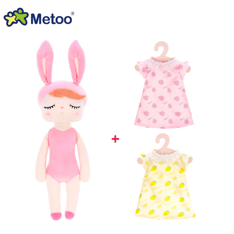 Metoo Dress Up Angela Rabbit Doll Stuffed Toys Plush Animals Kids for Girls Children Boys Baby Cartoon Soft | Игрушки и хобби
