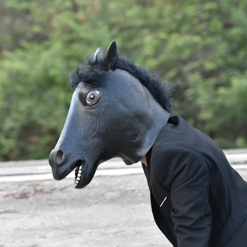 Новые ботинки из конского маскарадные латексные маски реалистичный в стиле