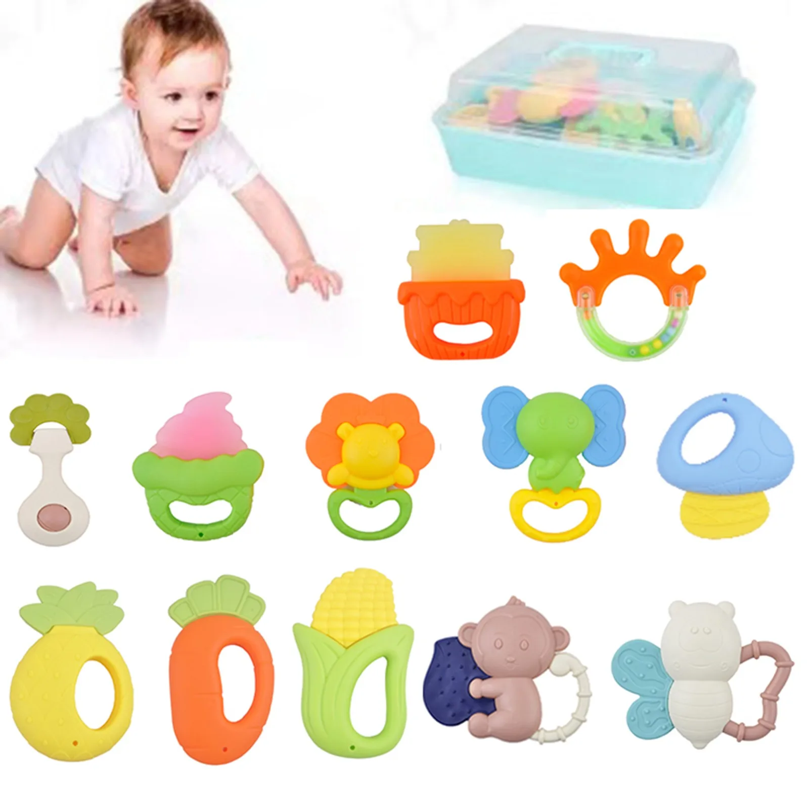 12 шт. детские погремушки игрушки из дерева кольца погремушка поделки своими