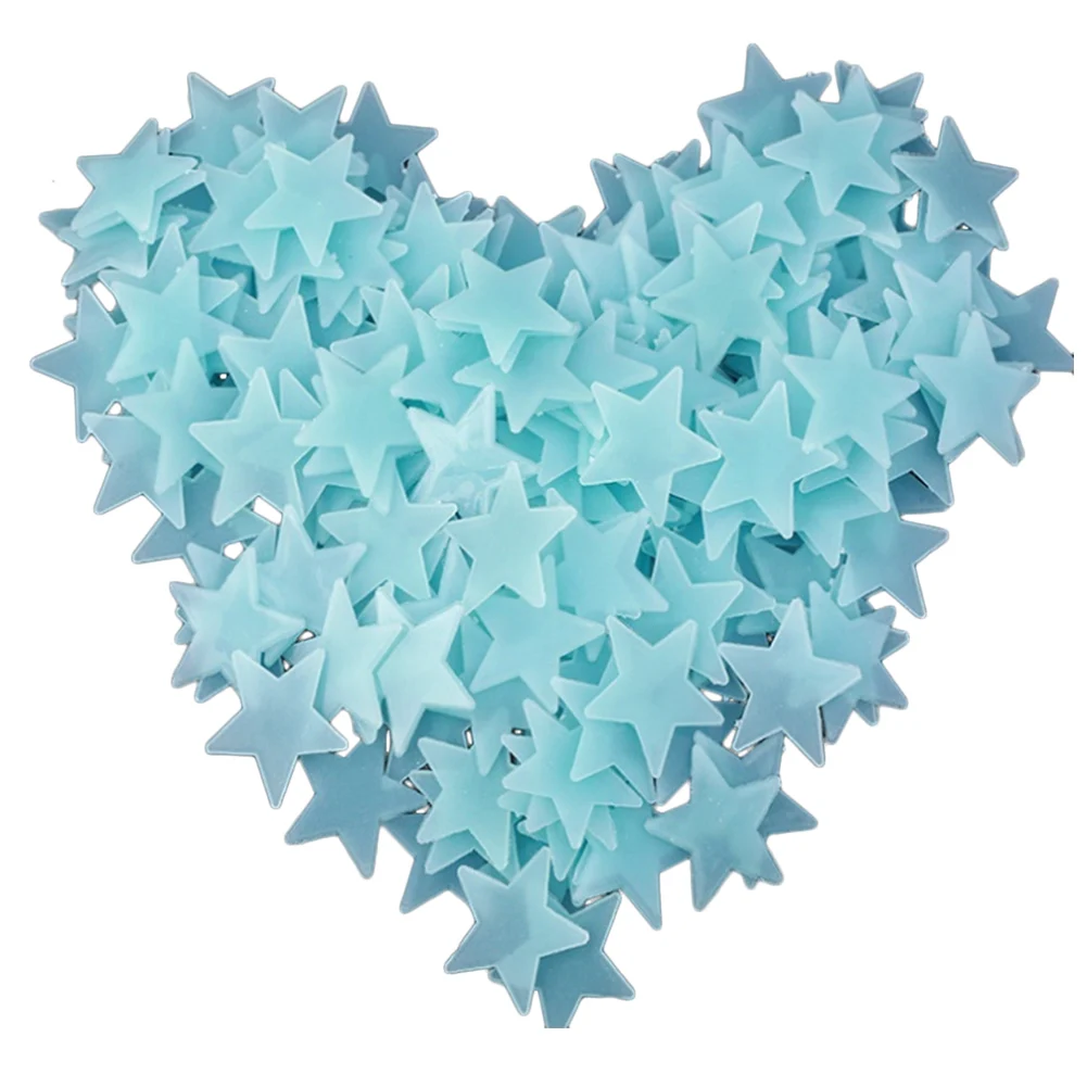 100 шт. настенные наклейки светится в темноте украшение для спальни дома цветные