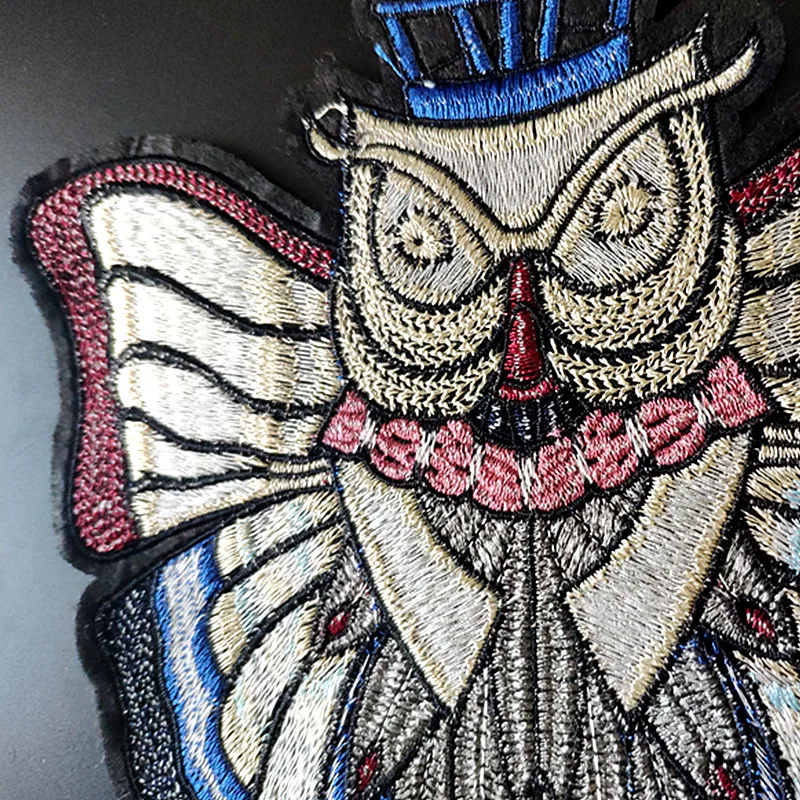 

Owl Butterfly Patches For Clothing Appliqued Large Biker Badge Embroidery Fabric Patch Clothes Stickers Strange things Christmas