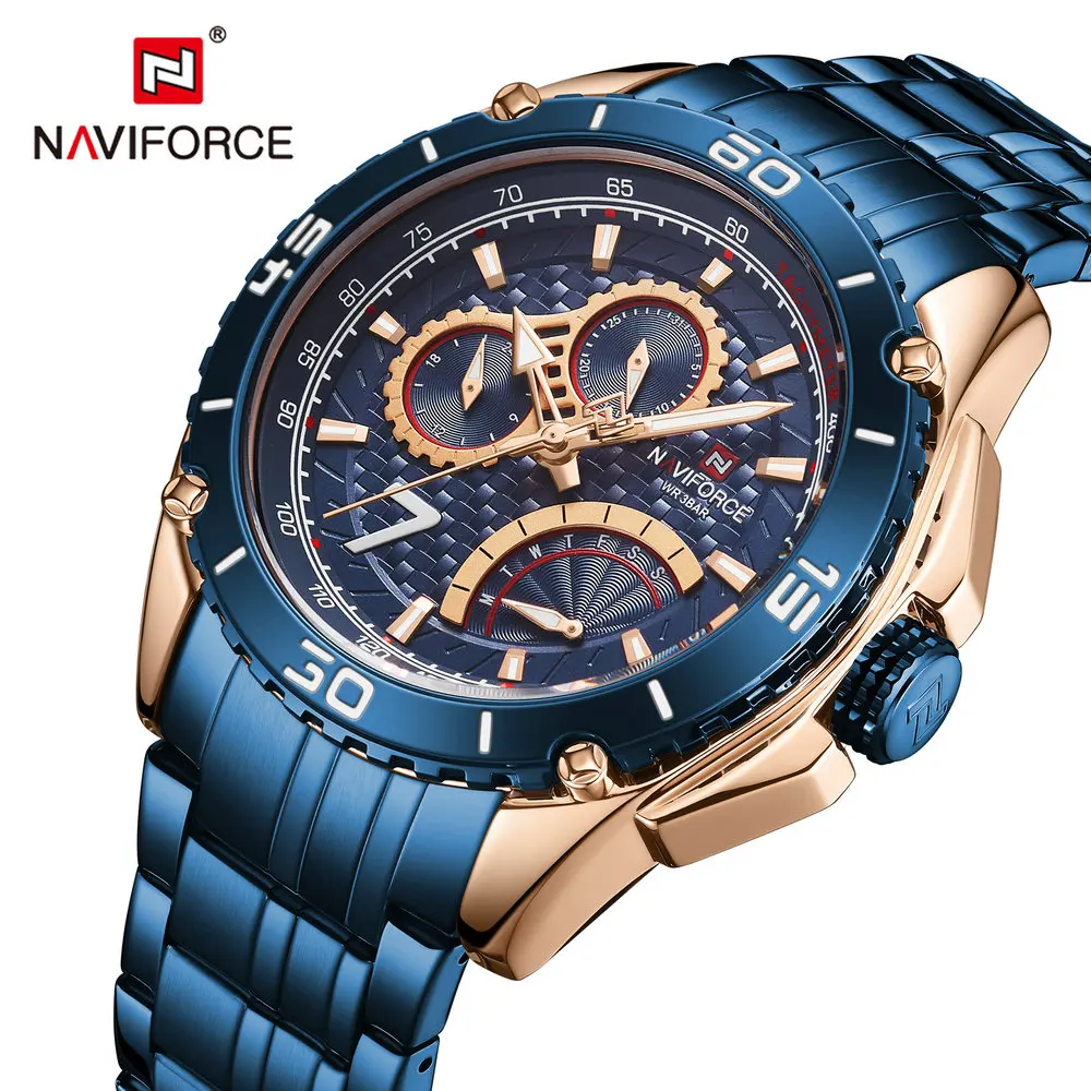 NAVIFORCE повседневные часы для мужчин спортивные мужские Лидирующий бренд