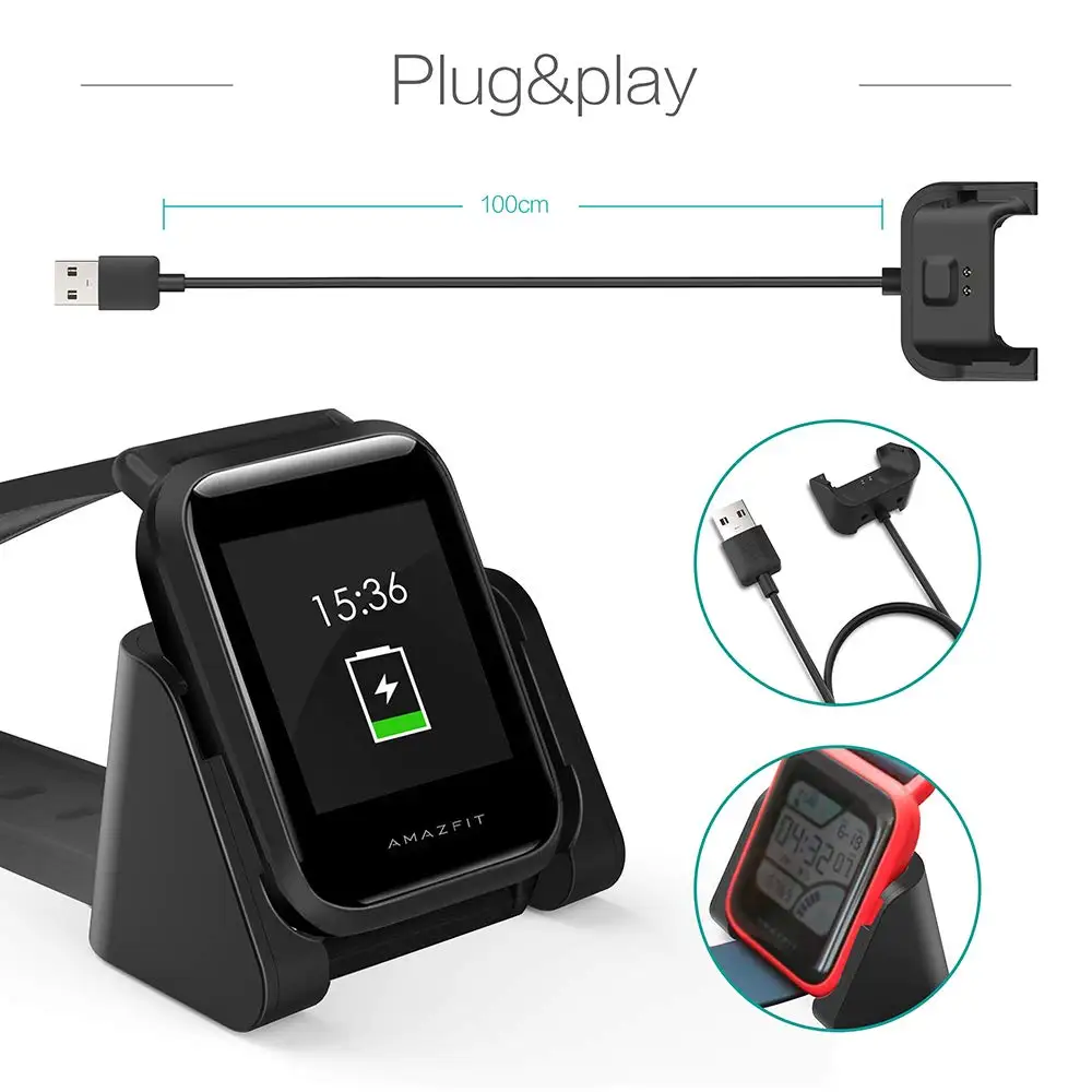 Замена USB магнитное зарядное устройство для Xiaomi Huami Amazfit Bip Youth A1608 модель Smartwatch зарядные устройства Быстрая зарядка кабель Колыбель