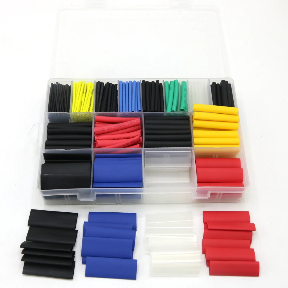 530/560/580/780/850pcs Heat Shrink Tube Kit Insulation Sleeving Polyolefin Shrinking Assorted Tubing Wire Cable 2:1 | Игрушки и хобби