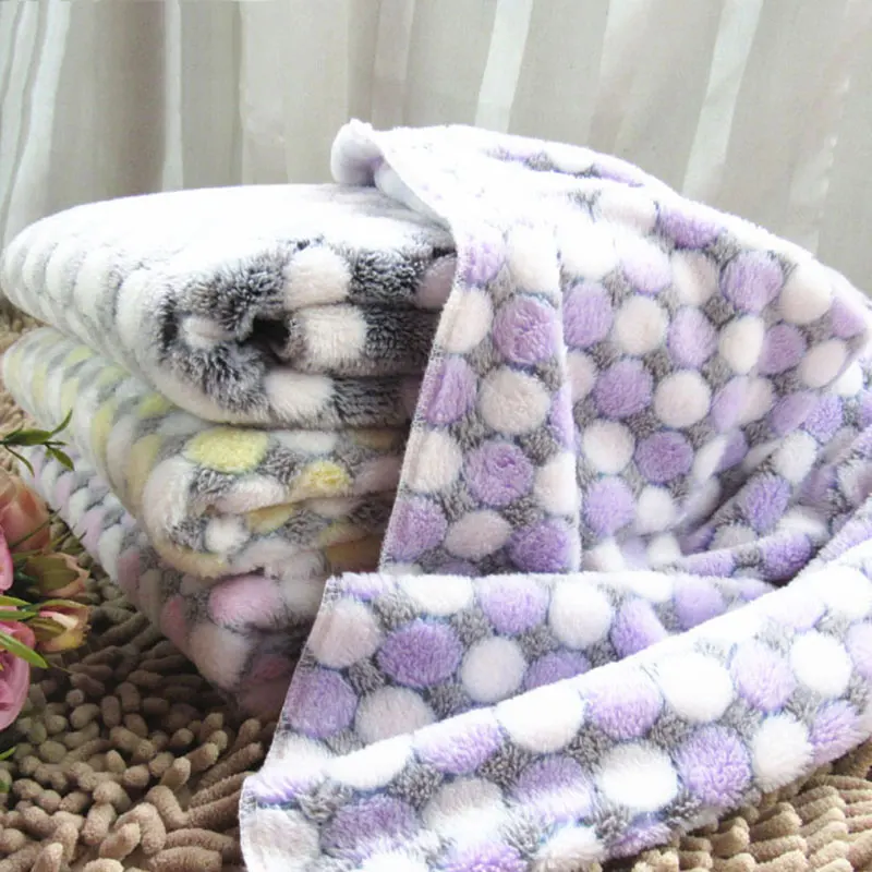 

Soft Dog Bed Blanket Cute Pet Sleep Warm Paw Pet Dog Cat Mat Puppy Fleece Soft Blanket Beds Mat Cute Dotted cat blanket