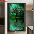 Алмазная 5d живопись, мозаика, абстрактная флуоресцентная зеленая Фантазийная елка, алмазная вышивка сделай сам, мозаика, натуральный ландшафт, большой размер JX2223