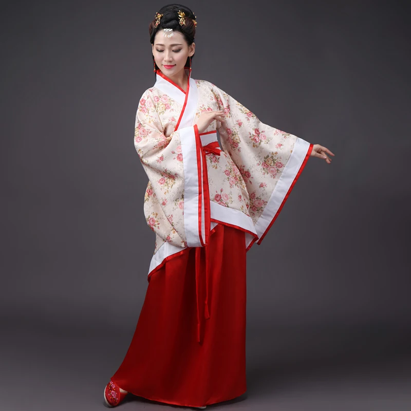 Style 4 165-180High Quality Hanfu Emboridery Traditional Chinese Style Dance Costumes Qing Dynasty Dramaturgic Dress for Women Peri Robe - Цвет: Style 4