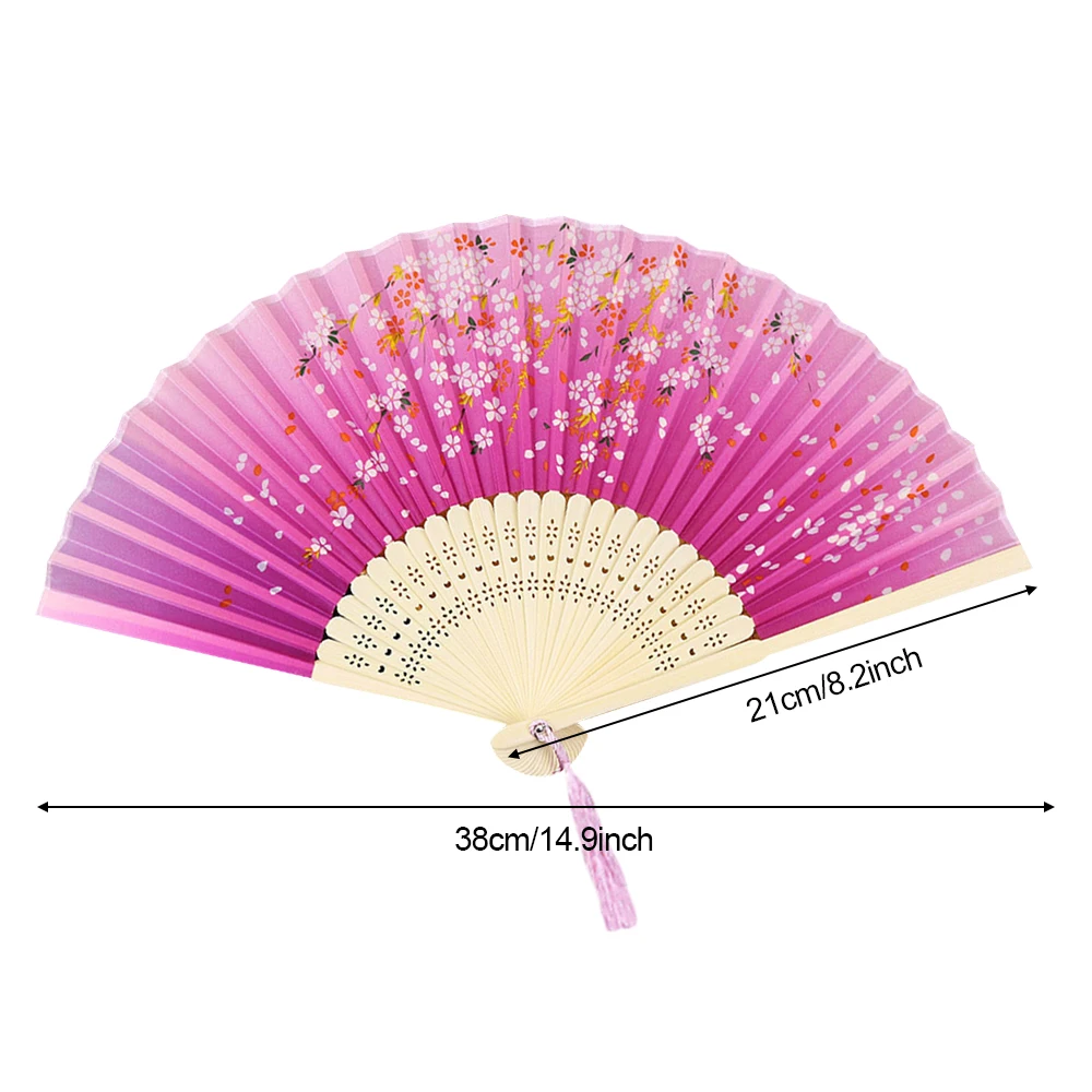 Шелковый Вентилятор Китайский Японский стиль Складной вентилятор украшение для