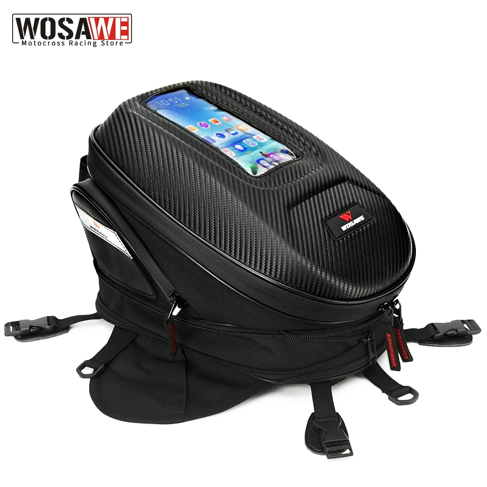 WOSAWE Водонепроницаемая мотоциклетная сумка для бака топливного магнитная Сумка