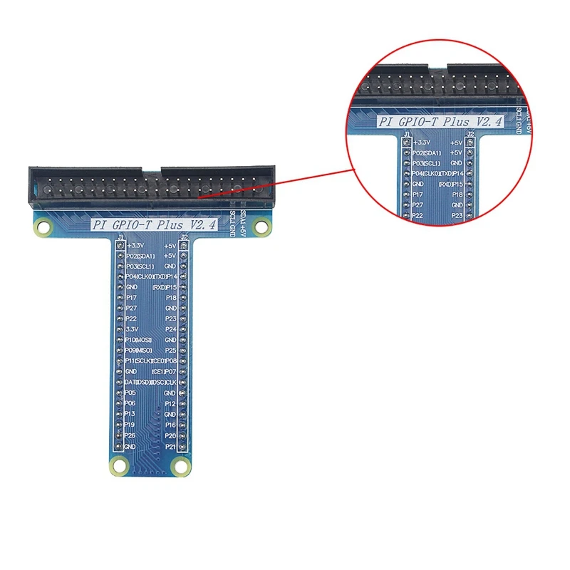 Т образный модуль расширения плата адаптер с 40 Pin GPIO женский Радужный кабель для