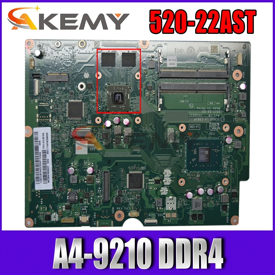 

For Lenovo AIO 520-22AST 520-24AST motherboard UMA LA-E883P motherboard With CPU A4-9210 DDR4 With video card 100% tes