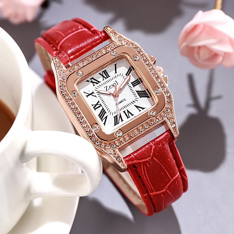 

Fashion ladies casual quartz watch with frosted dial ladies watch analog leather strap dress accessories reloj par dama