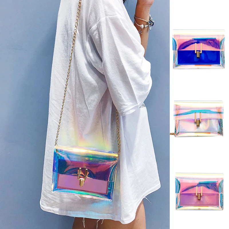 Сумка-мессенджер женская прозрачная Модный саквояж на плечо из ПВХ