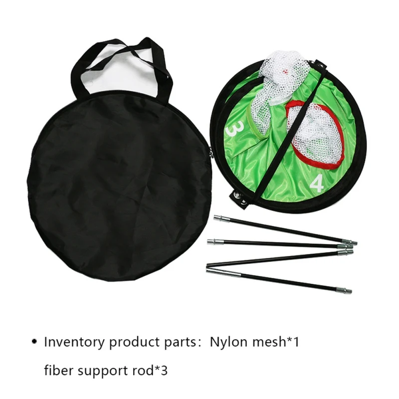

Golf Chipping Practice Net Golf Pop-UP Indoor Outdoor Chipping Pitching Cages Mats Practice Easy Net Golf Training Aids 5 holes