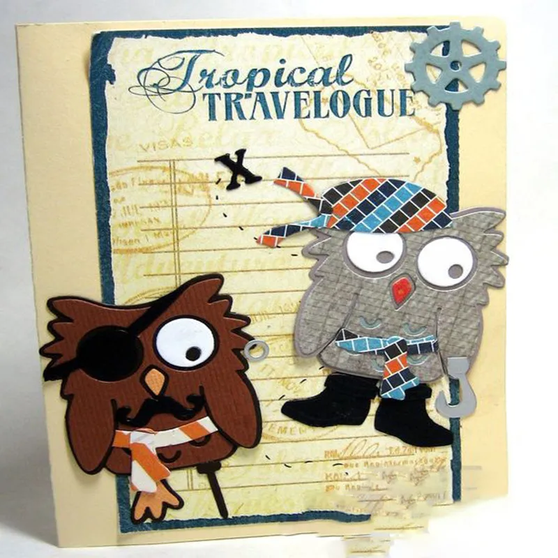 Новый хит продаж Сова металлическая резка трафареты шаблон для скрапбукинга