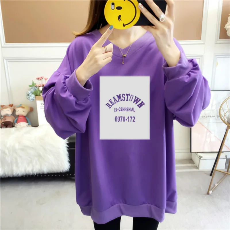 Женские толстовки с капюшоном осенняя новинка корейский стиль большие размеры