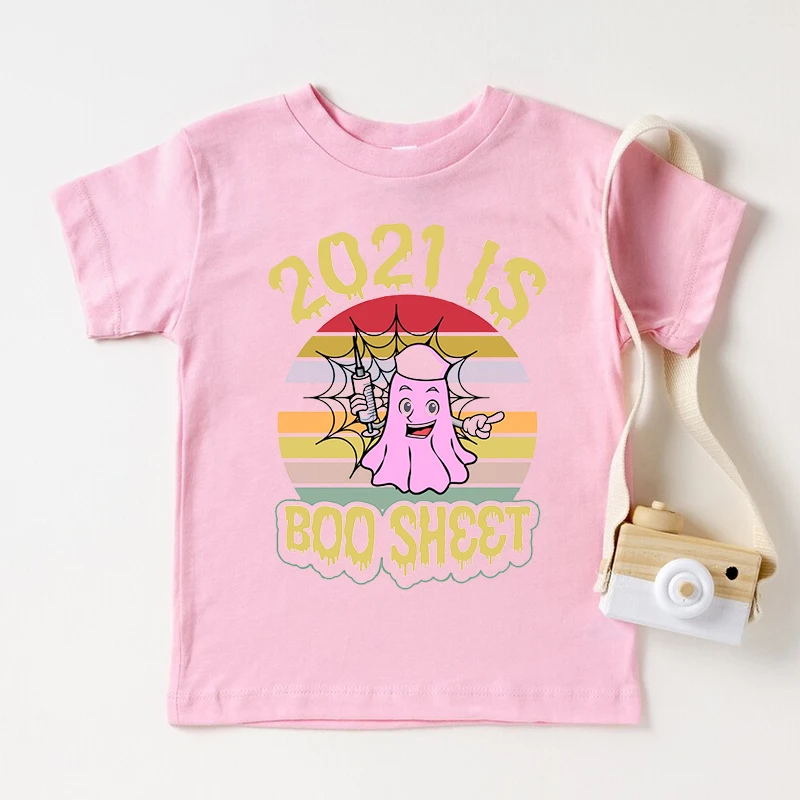 Camiseta de Halloween Kawaii Creepy Cat paz amor oto&ntilde;o PumpkinT-Shit Vintage, ropa para ni&ntilde;a 2022-1