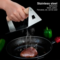 good steak press labor saving durable grill bacon press with wooden handle food press bacon press