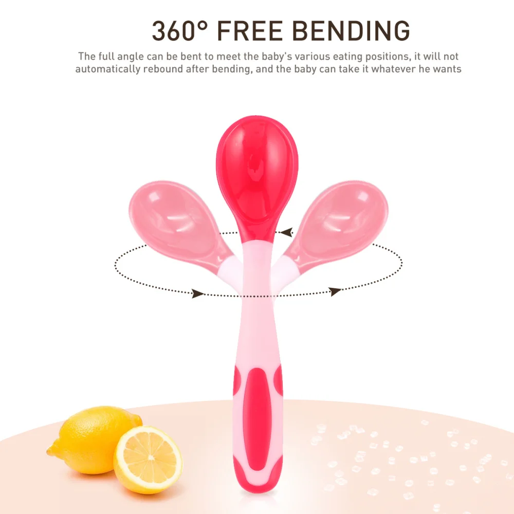 2 комплекта детских принадлежностей ложка вилка детская тренировочная посуда