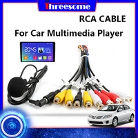 universal car stereo radio rca output wire aux in adapter cable with microphone accessories video outputinput audio subwoofer