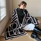 2020 роскошный брендовый полосатый Женский зимний шарф из пашмины теплая шаль женское Клетчатое одеяло кашемировые шарфы Bufanda