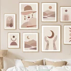 Бохо абстрактный женский бежевый Пейзаж Настенный художественный принт феминистский Холст Картина скандинавский плакат Настенные картинки для декора гостиной
