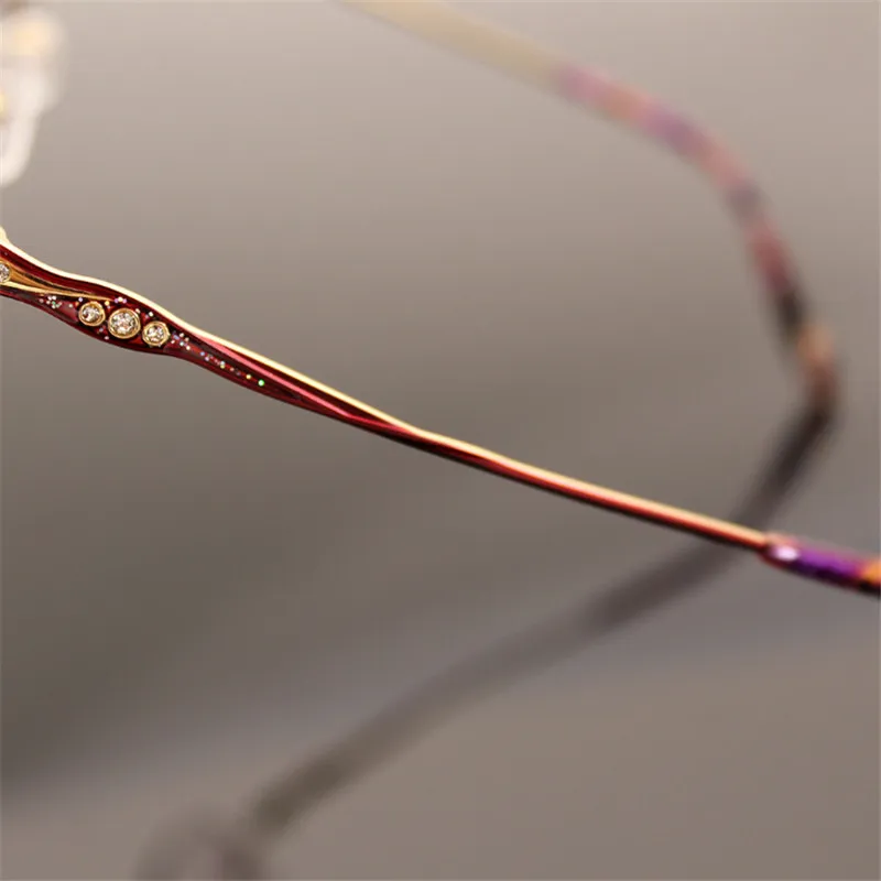 Очки без оправы женские оптические модные при близорукости с прогрессивным