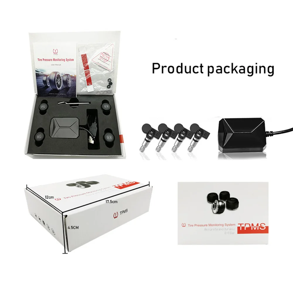 USB порт давления воздуха в шинах монитор шин для Автомобильный dvd-плеер на основе