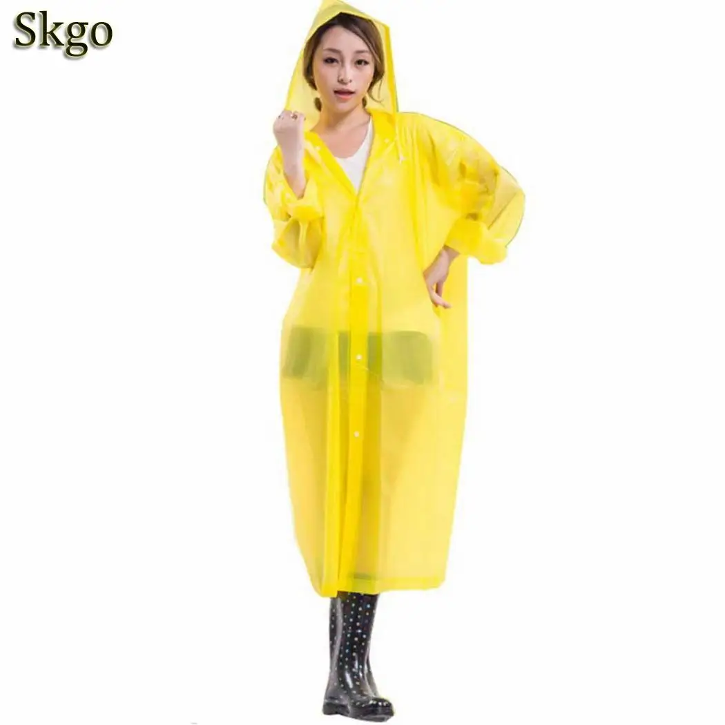 Водонепроницаемый дождь взрослых путешествия длинная дождевая куртка большой