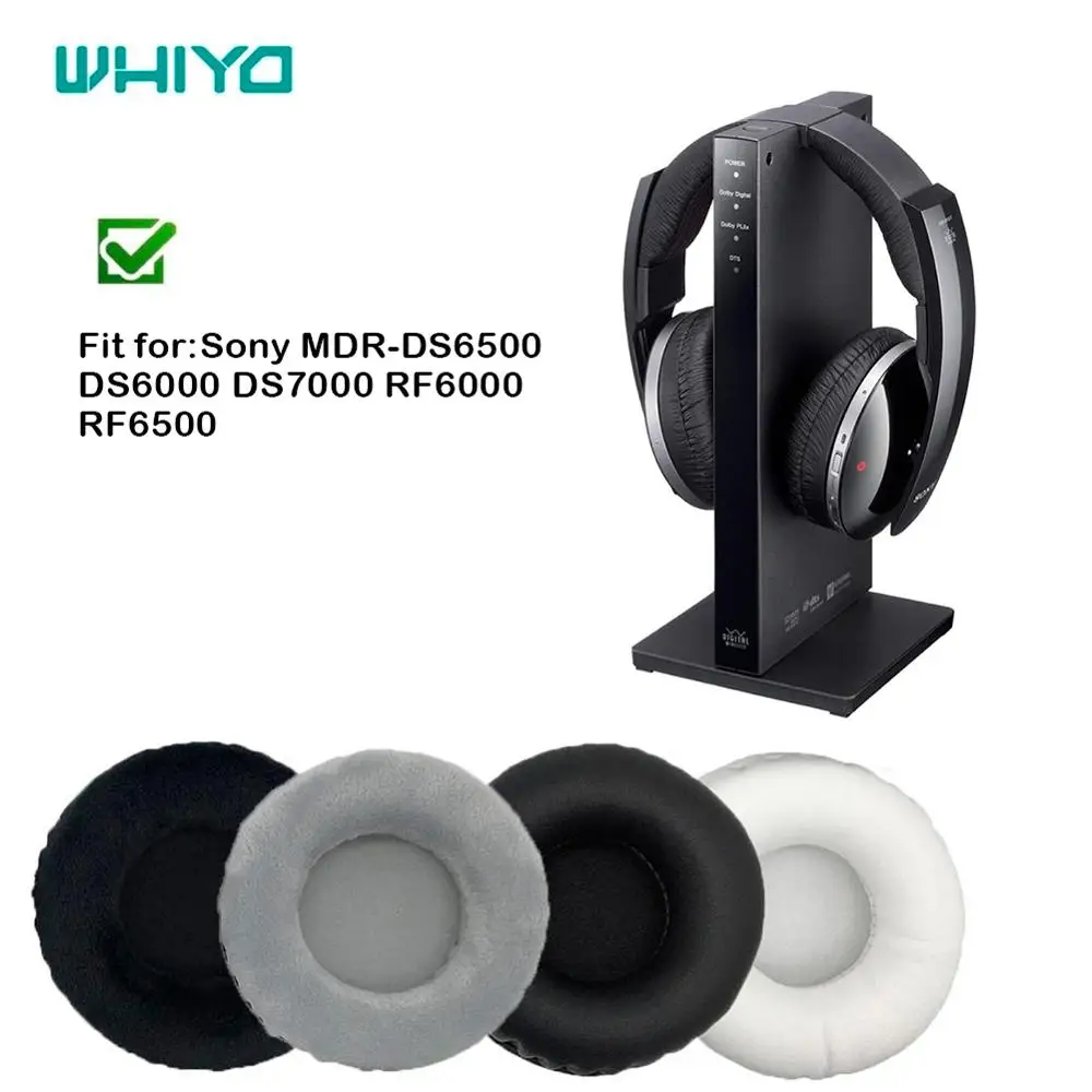 WHIYO Replacement Ear Pads for Sony MDR-DS6500 MDR-DS6000 MDR-DS7000 MDR-RF6000 MDR-RF6500 Headphone Cushion Pillow