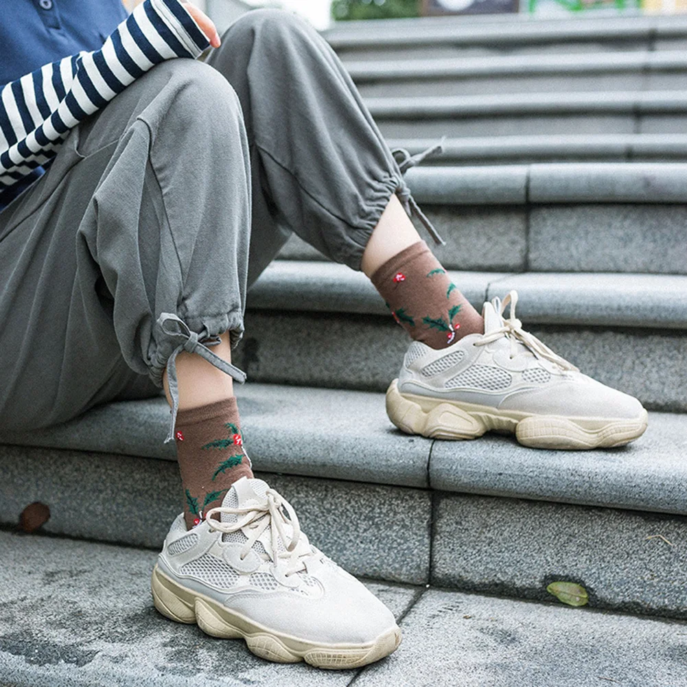 Носки до щиколотки в стиле Харадзюку унисекс дышащие хлопковые мягкие короткие