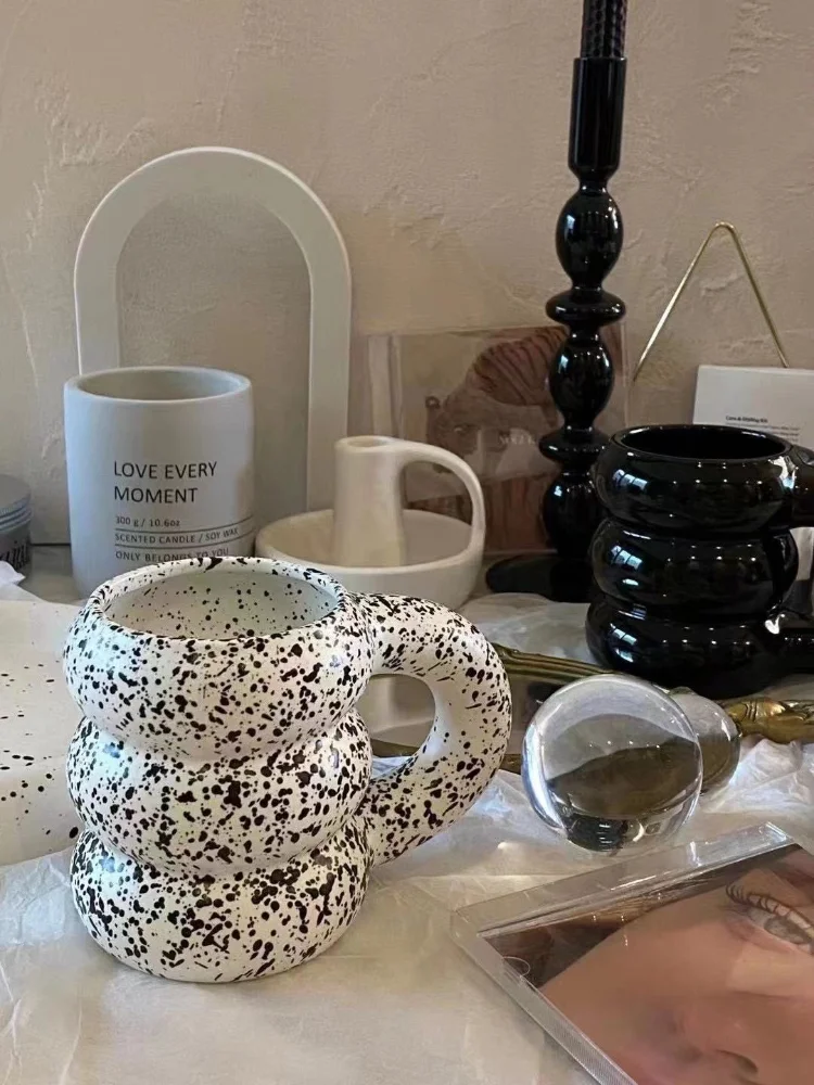 

Кружка GY в скандинавском стиле, креативный дизайн, однотонная кружка для шин, стандартная чашка с толстой ручкой.