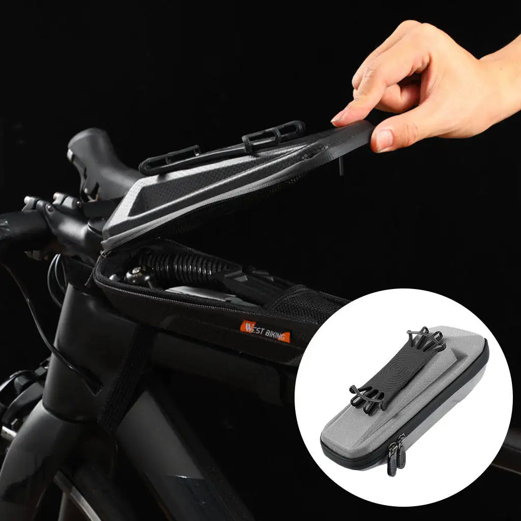 

Waterproof Bicycle 6.5 inch Phone Front Frame Bag Pouch Cycling Storage Bag