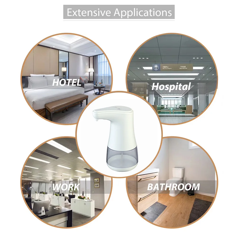 360ml Waterproof Foam Liquid Dispenser Automatic Soap Sensor Touchless Hand Washer Pump with IR |