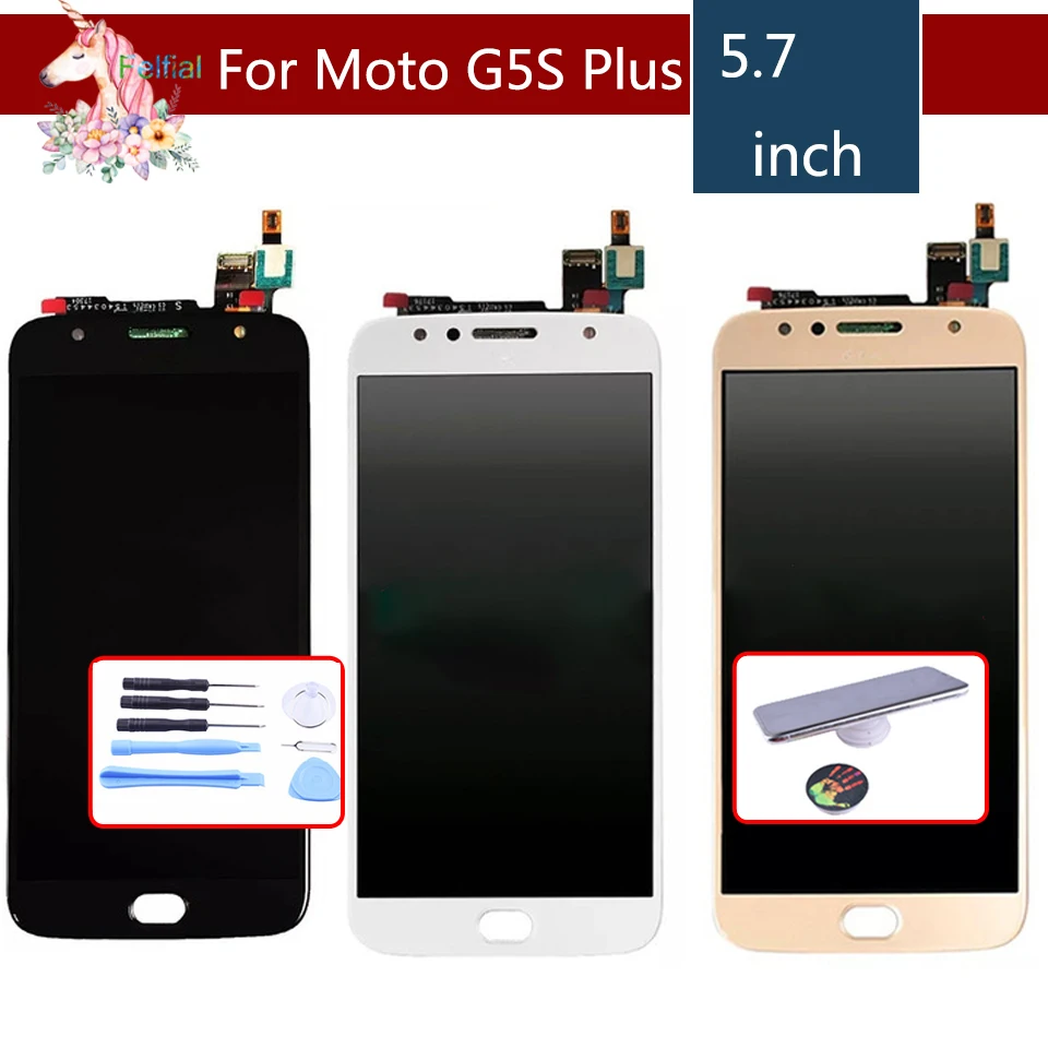 Для Motorola Moto G5S Plus ЖК-дисплей сенсорный экран дигитайзер сенсор полная ЖК-сборка